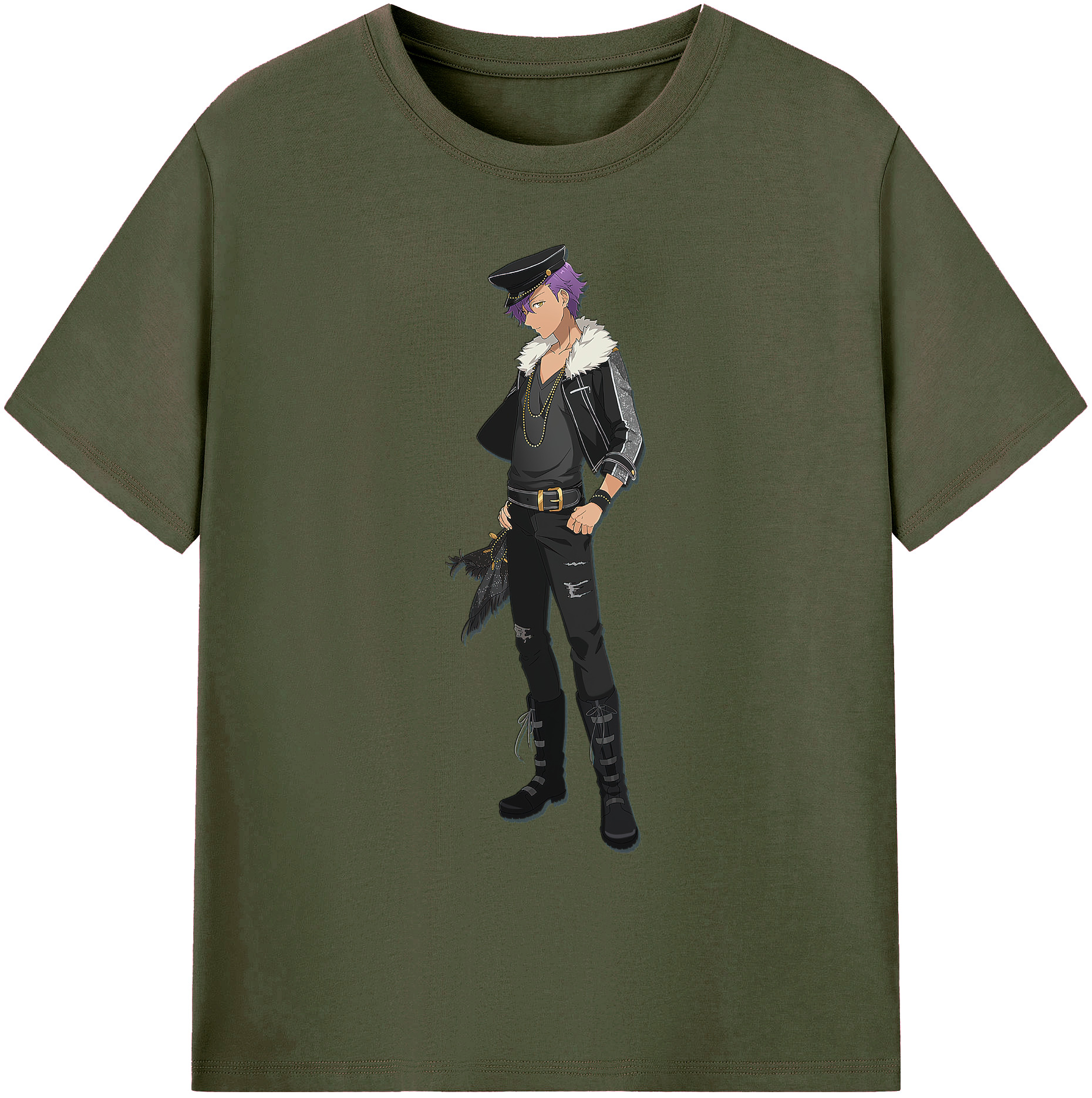 （画像用） あんさんぶるスターズ! Ensemble Stars 綿100％ メンズ半袖Tシャツ｜肌触りやわらか＆通気性